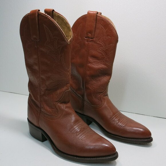 Texas Brand 7864 Oil Tanned Leather Men\'s Kicker Cowboy Western Boots Shoes 8 D main image 4